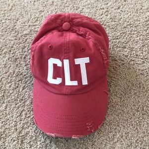 CLT Charlotte North Carolina Ballcap HatDistressed